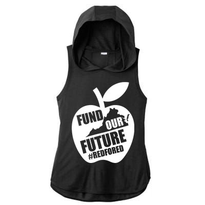 Fund Our Future Red for Ed Virginia Ladies PosiCharge Tri-Blend Wicking Draft Hoodie Tank