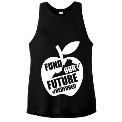 Fund Our Future Red for Ed Virginia Ladies PosiCharge Tri-Blend Wicking Tank