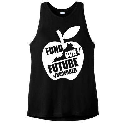 Fund Our Future Red for Ed Virginia Ladies PosiCharge Tri-Blend Wicking Tank