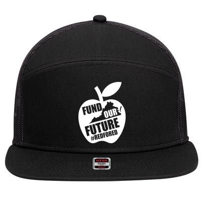 Fund Our Future Red for Ed Virginia 7 Panel Mesh Trucker Snapback Hat