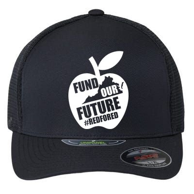 Fund Our Future Red for Ed Virginia Flexfit Unipanel Trucker Cap