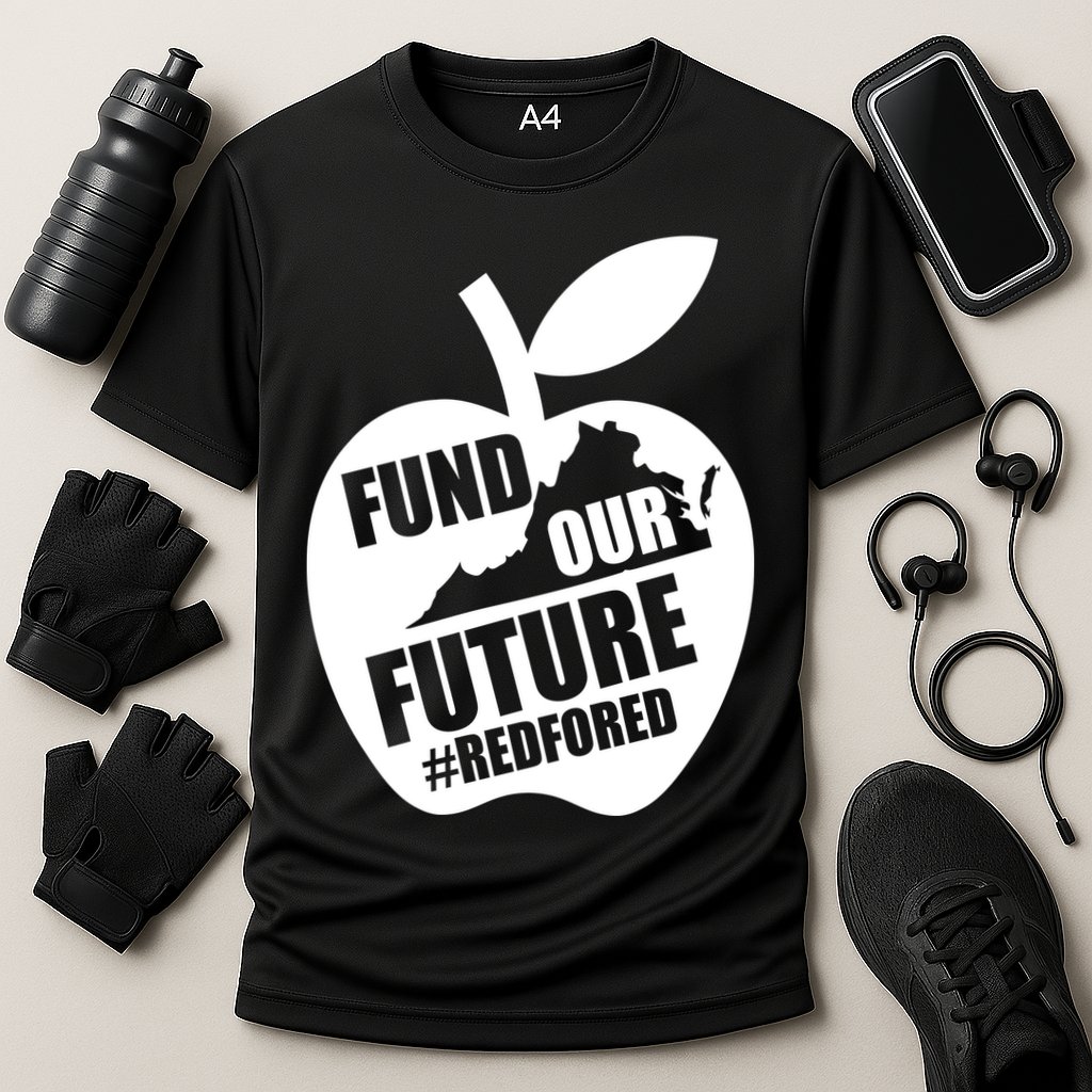 Fund Our Future Red for Ed Virginia Performance Shirt