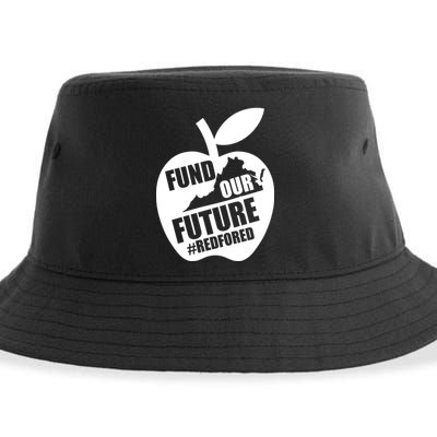 Fund Our Future Red for Ed Virginia Sustainable Bucket Hat