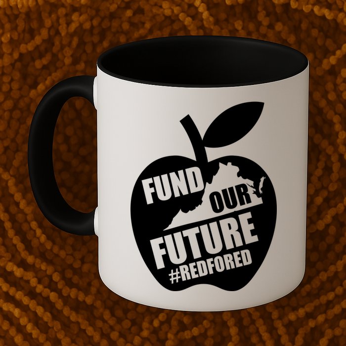 Fund Our Future Red for Ed Virginia Mug