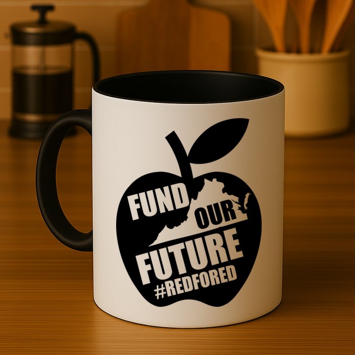 Fund Our Future Red for Ed Virginia Mug
