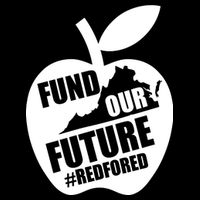 Fund Our Future Red for Ed Virginia Drawstring Bag