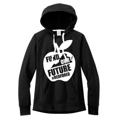 Fund Our Future Red for Ed Virginia Women's Fleece Hoodie