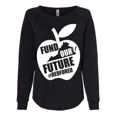 Fund Our Future Red for Ed Virginia Womens California Wash Sweatshirt