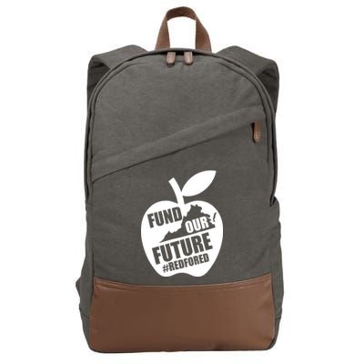 Fund Our Future Red for Ed Virginia Cotton Canvas Backpack