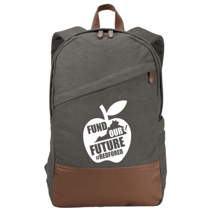 Fund Our Future Red for Ed Virginia Cotton Canvas Backpack