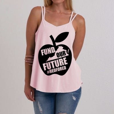 Fund Our Future Red for Ed Virginia Women's Strappy Tank