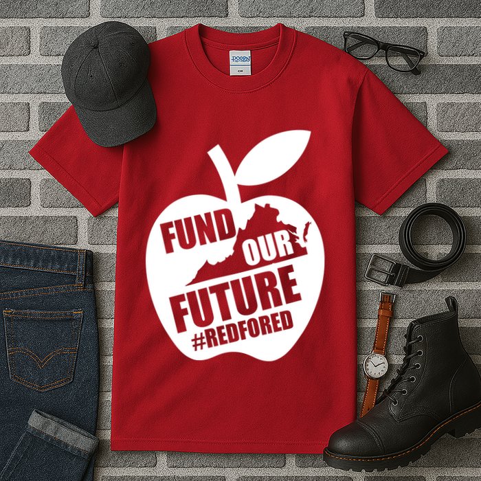 Fund Our Future Red for Ed Virginia Tall T-Shirt