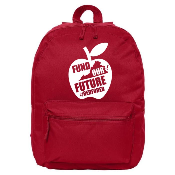 Fund Our Future Red for Ed Virginia 16 in Basic Backpack