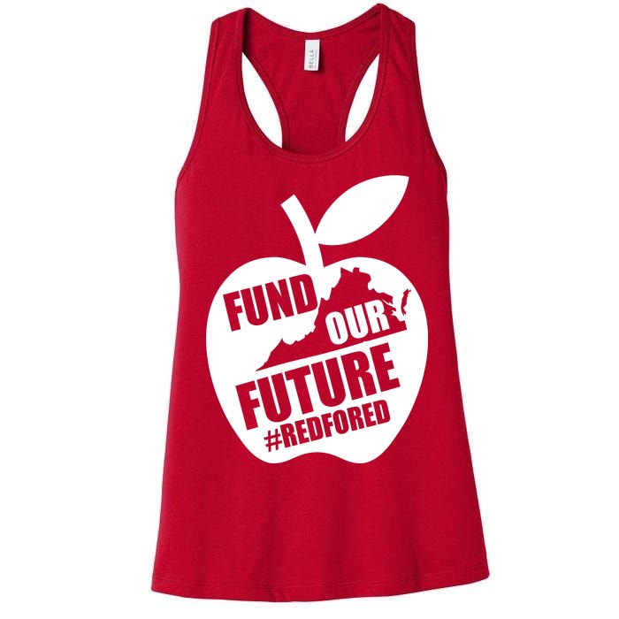 Fund Our Future Red for Ed Virginia Women's Racerback Tank