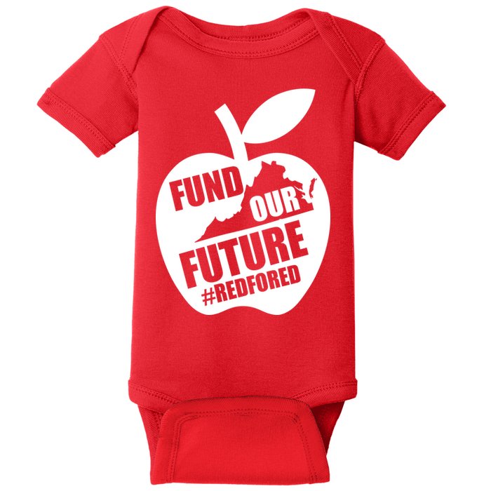 Fund Our Future Red for Ed Virginia Baby Bodysuit