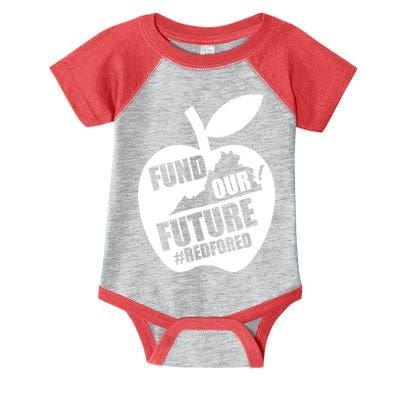 Fund Our Future Red for Ed Virginia Infant Baby Jersey Bodysuit