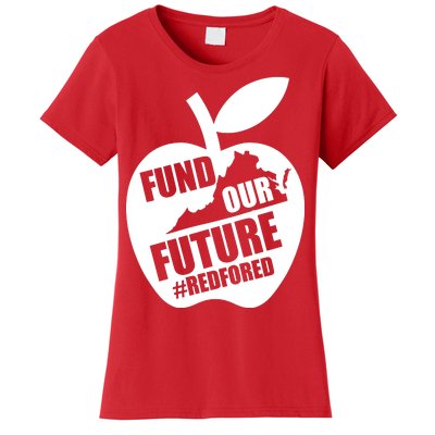 Fund Our Future Red for Ed Virginia Women's T-Shirt