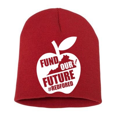 Fund Our Future Red for Ed Virginia Short Acrylic Beanie