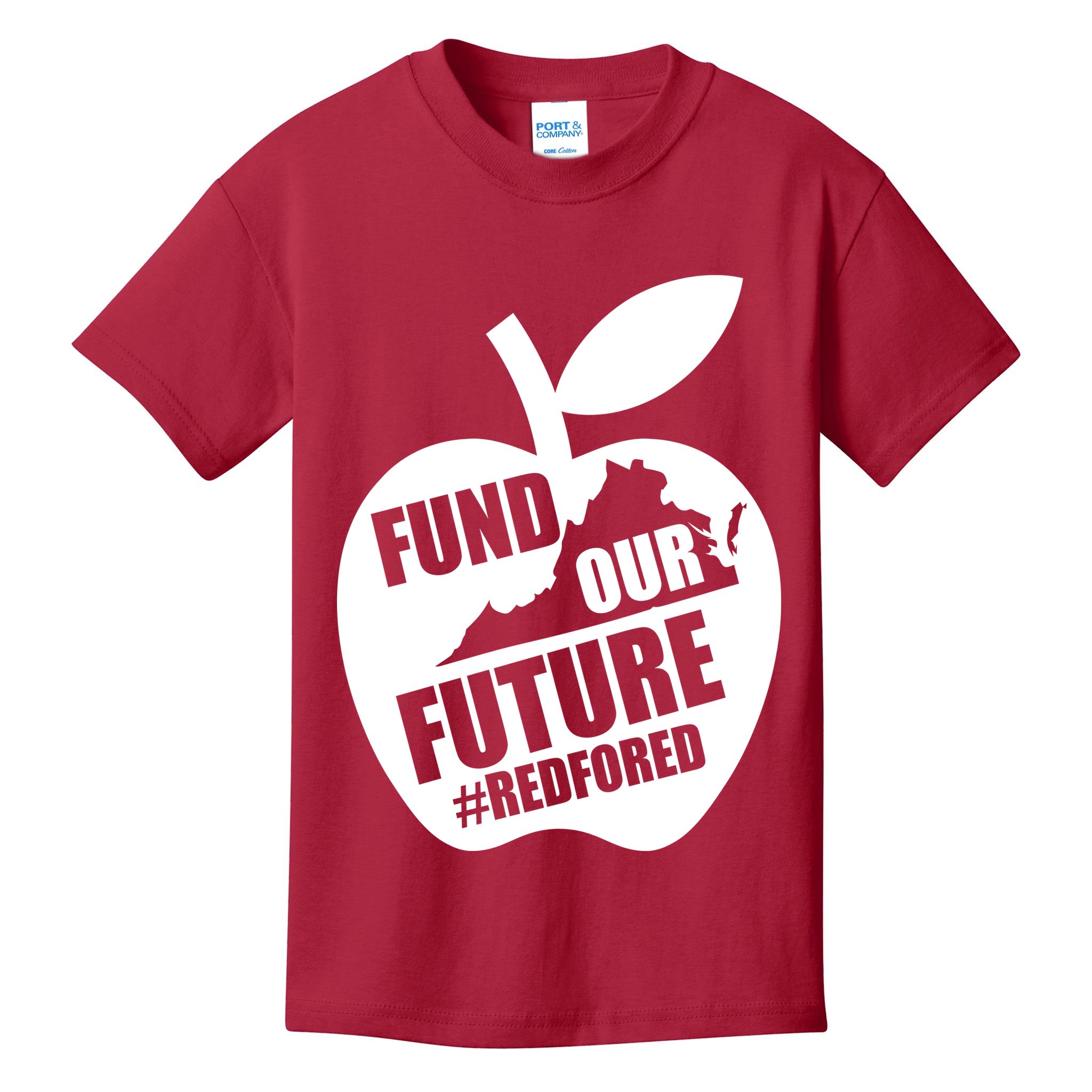 Fund Our Future Red for Ed Virginia Kids T-Shirt