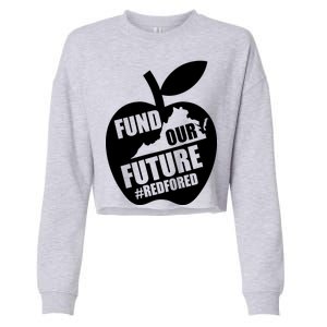 Fund Our Future Red for Ed Virginia Cropped Pullover Crew