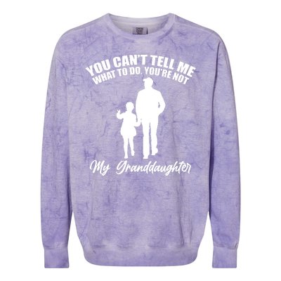 Funny & Cute Granddaughter And Grandfather Colorblast Crewneck Sweatshirt