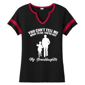 Funny & Cute Granddaughter And Grandfather Ladies Halftime Notch Neck Tee