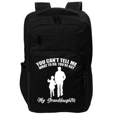 Funny & Cute Granddaughter And Grandfather Impact Tech Backpack