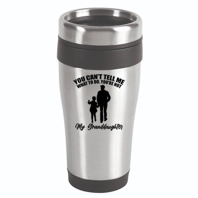 Funny & Cute Granddaughter And Grandfather 16oz Travel Tumbler