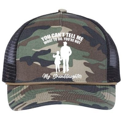 Funny & Cute Granddaughter And Grandfather Retro Rope Trucker Hat Cap