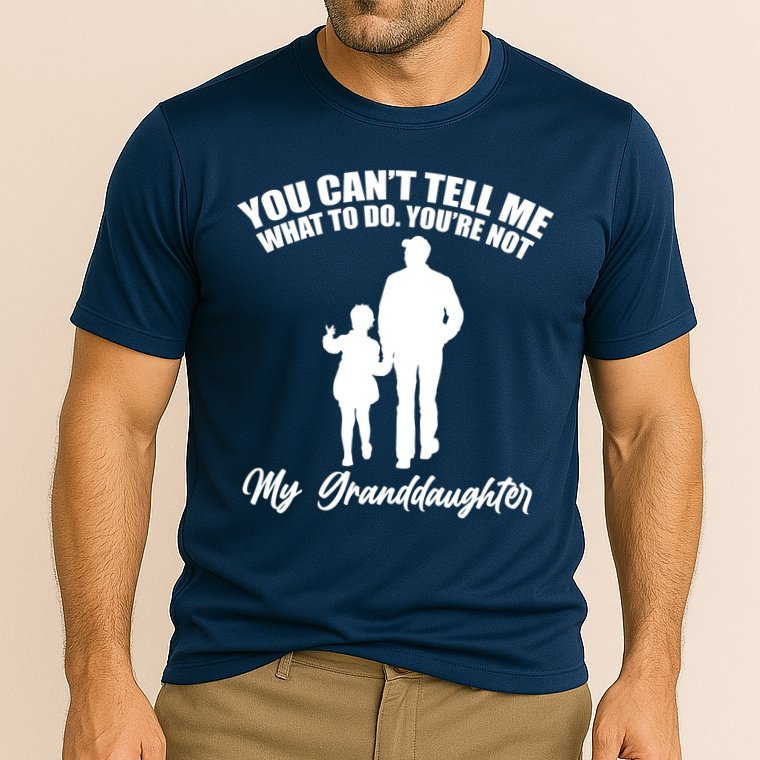 Funny & Cute Granddaughter And Grandfather Cooling Performance Crew T-Shirt