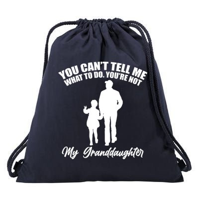 Funny & Cute Granddaughter And Grandfather Drawstring Bag