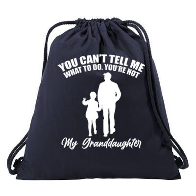 Funny & Cute Granddaughter And Grandfather Drawstring Bag