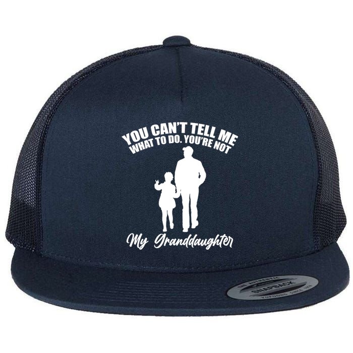 Funny & Cute Granddaughter And Grandfather Flat Bill Trucker Hat