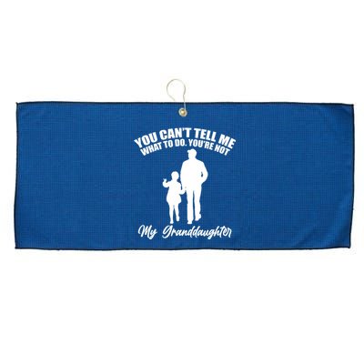 Funny & Cute Granddaughter And Grandfather Large Microfiber Waffle Golf Towel