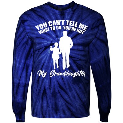 Funny & Cute Granddaughter And Grandfather Tie-Dye Long Sleeve Shirt