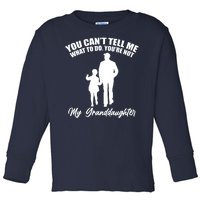 Funny & Cute Granddaughter And Grandfather Toddler Long Sleeve Shirt