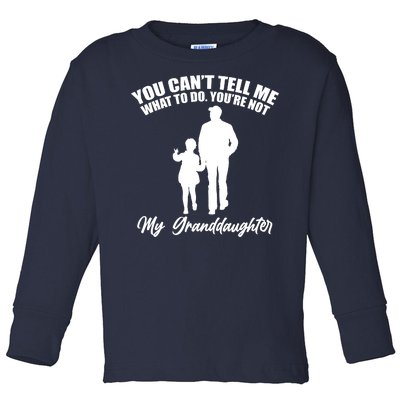 Funny & Cute Granddaughter And Grandfather Toddler Long Sleeve Shirt