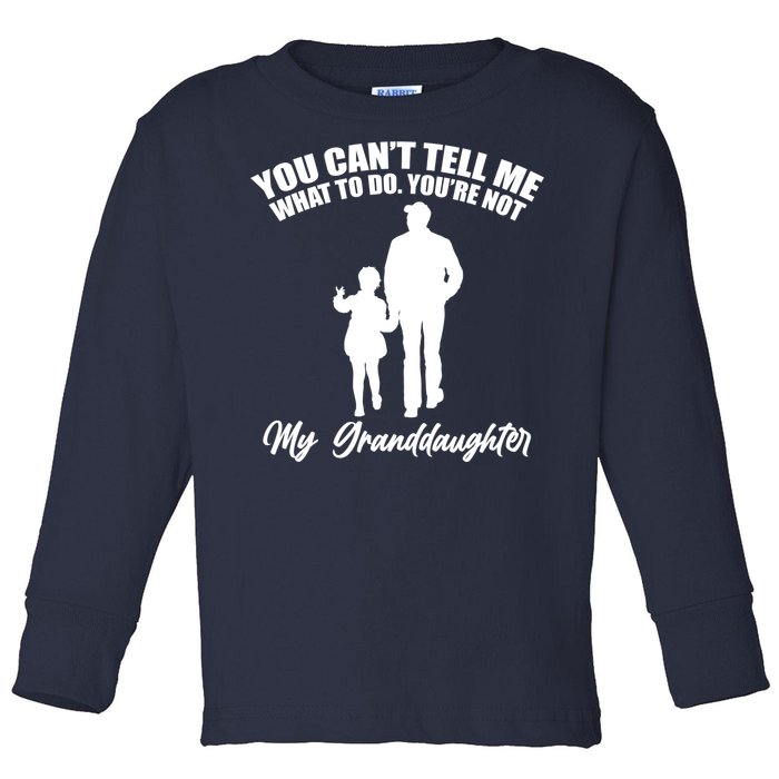 Funny & Cute Granddaughter And Grandfather Toddler Long Sleeve Shirt