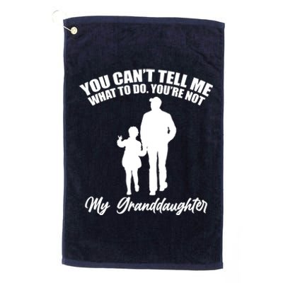 Funny & Cute Granddaughter And Grandfather Platinum Collection Golf Towel