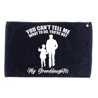 Funny & Cute Granddaughter And Grandfather Grommeted Golf Towel