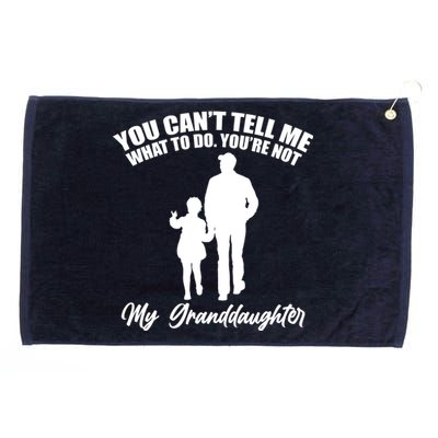 Funny & Cute Granddaughter And Grandfather Grommeted Golf Towel