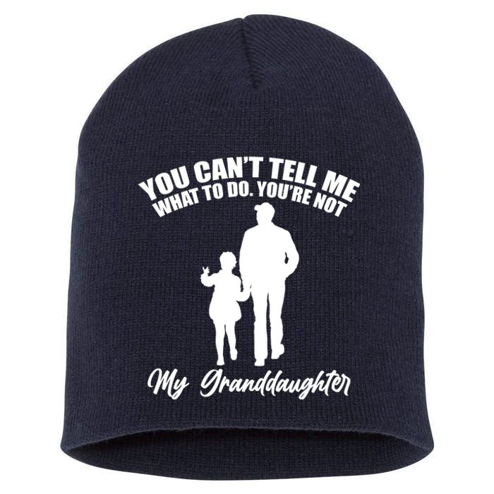 Funny & Cute Granddaughter And Grandfather Short Acrylic Beanie