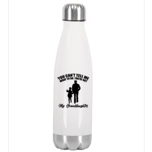 Funny & Cute Granddaughter And Grandfather Stainless Steel Insulated Water Bottle