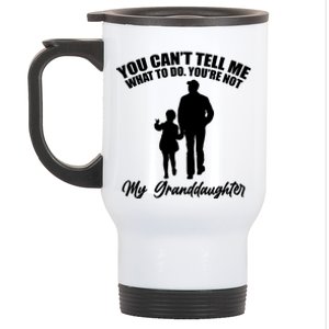 Funny & Cute Granddaughter And Grandfather Stainless Steel Travel Mug