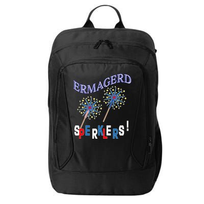 Funny 4th of July Ermagerd Sparklers City Backpack