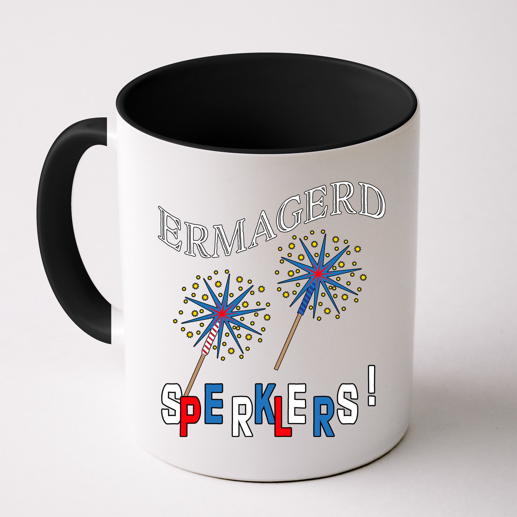 Funny 4th of July Ermagerd Sparklers Mug