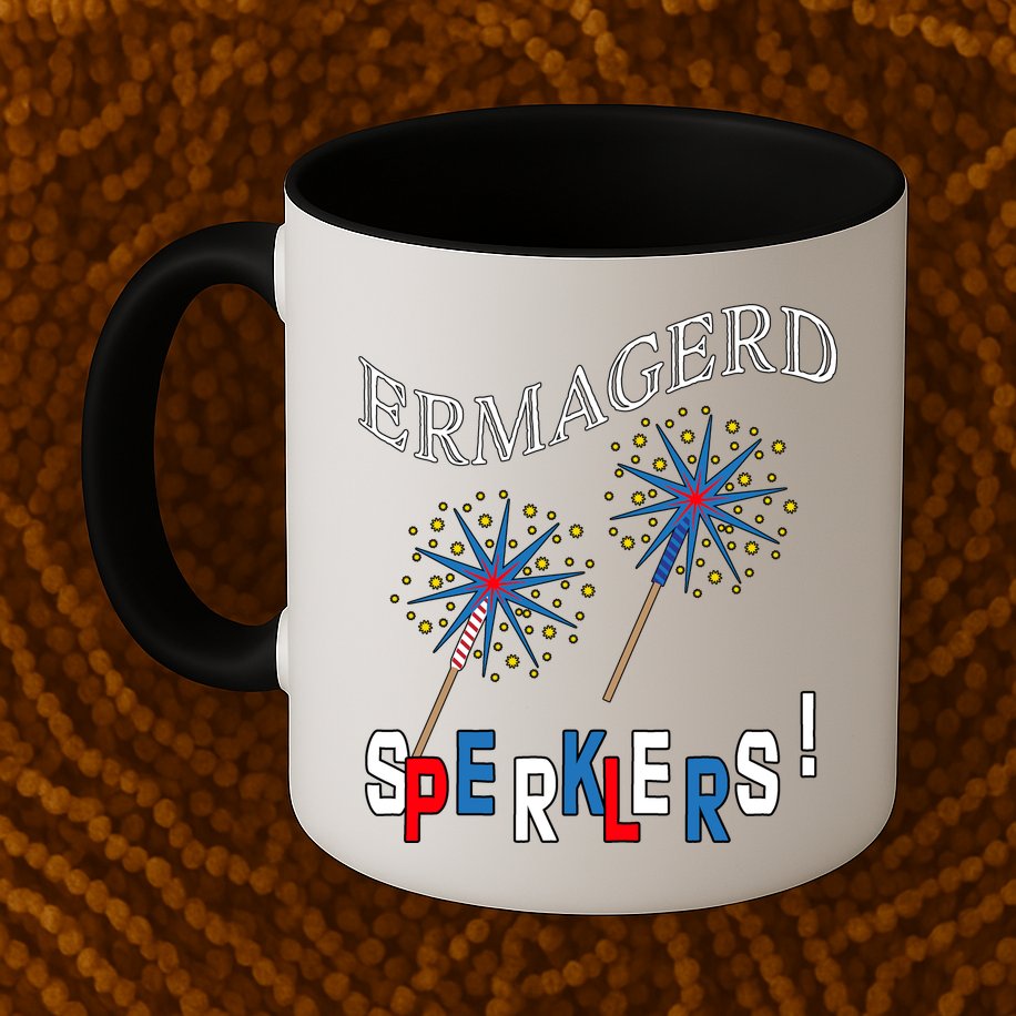 Funny 4th of July Ermagerd Sparklers Mug