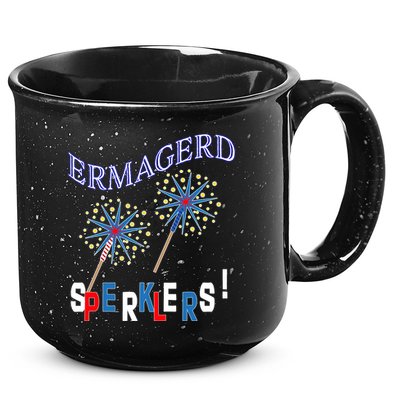 Funny 4th of July Ermagerd Sparklers 15oz Campfire Ceramic Mug