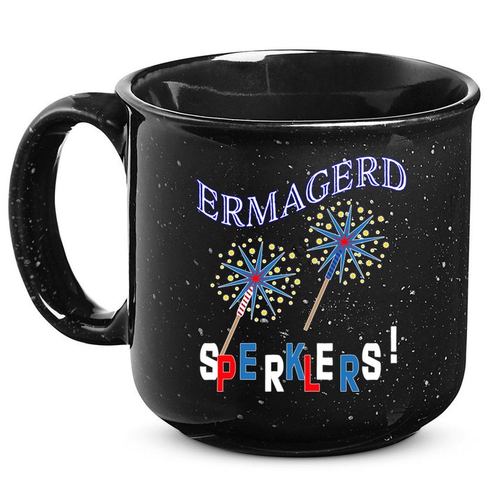Funny 4th of July Ermagerd Sparklers 15oz Campfire Ceramic Mug