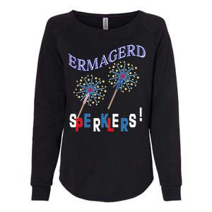 Funny 4th of July Ermagerd Sparklers Womens California Wash Sweatshirt